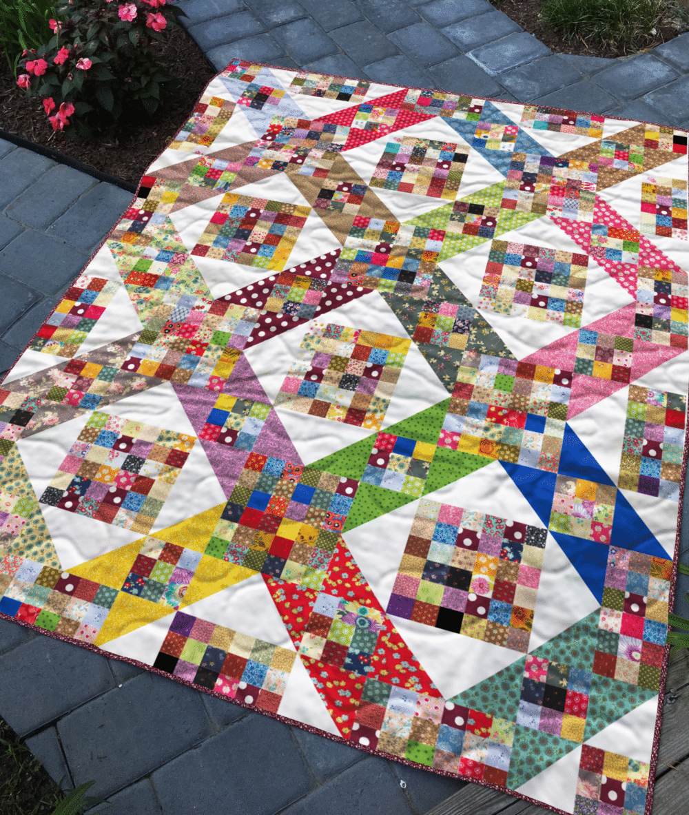 Garden of Scrappy Stars Quilt Pattern