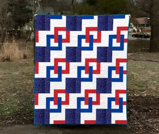 Interlocking Paths Quilt Pattern