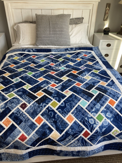 Indigo Lattice Quilt Pattern