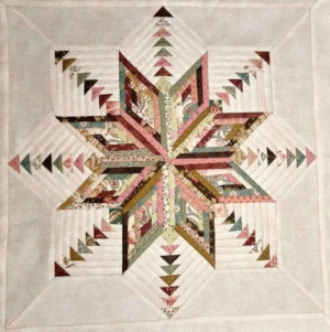 Rosewood Radiance- Foundation Paper Piecing Pattern | A5 Booklet + Full-Size A0 Template | 36x36" | Beginner Friendly